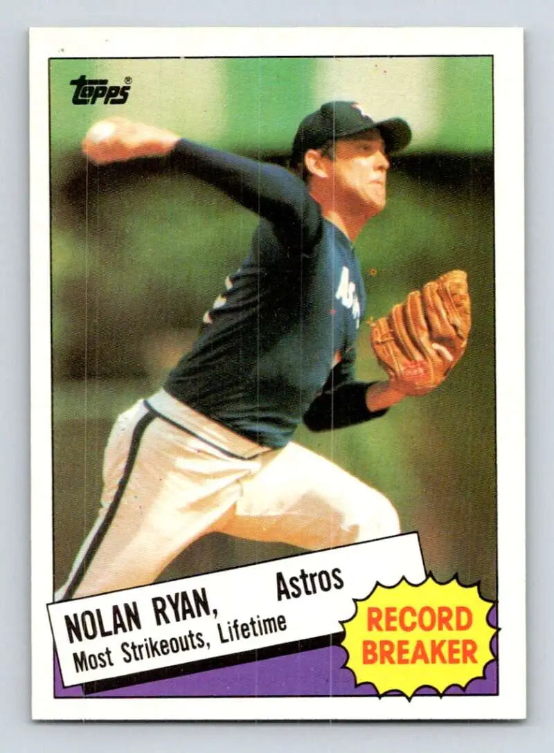 1985 Topps #7 Nolan Ryan EX Excellent Houston Astros Baseball Card - Baseball Card Single