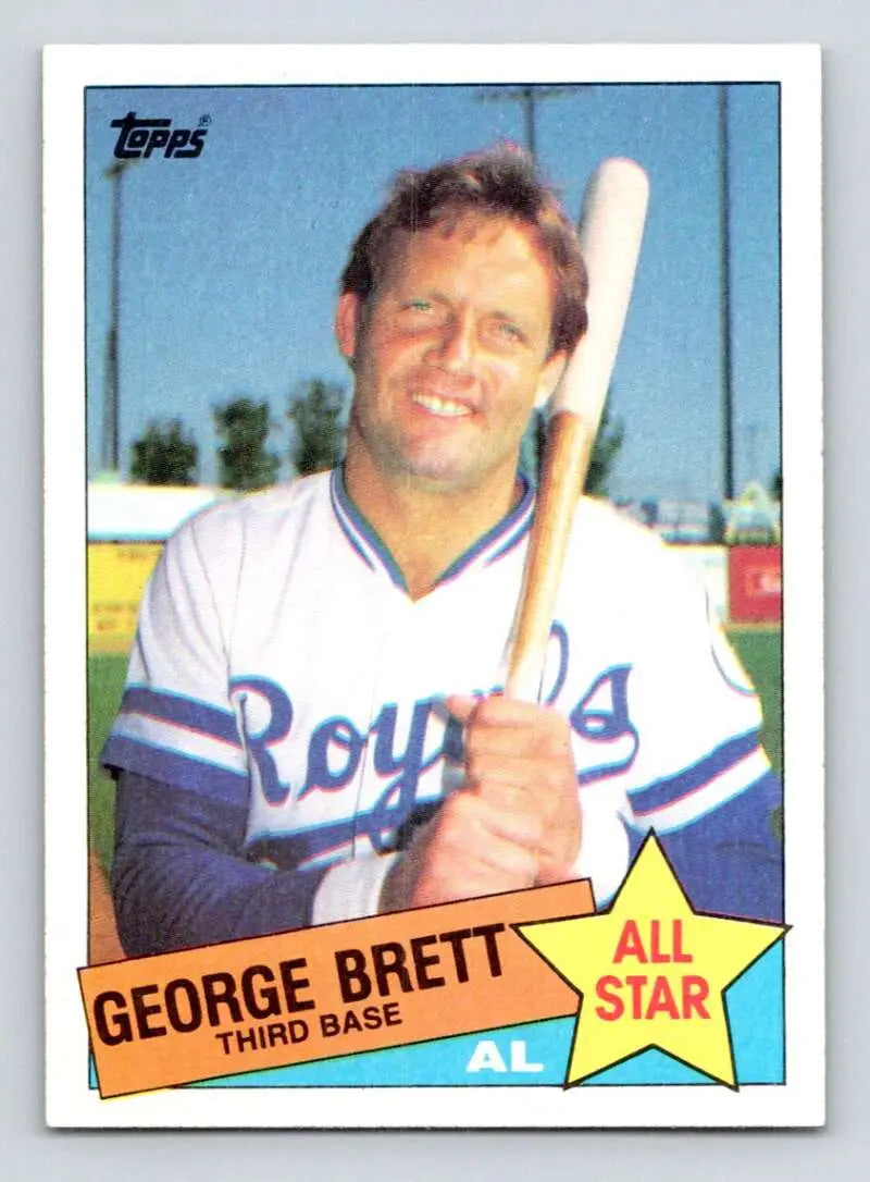 1985 Topps #703 George Brett EX Excellent Kansas City Royals Baseball Card - Baseball Card Single