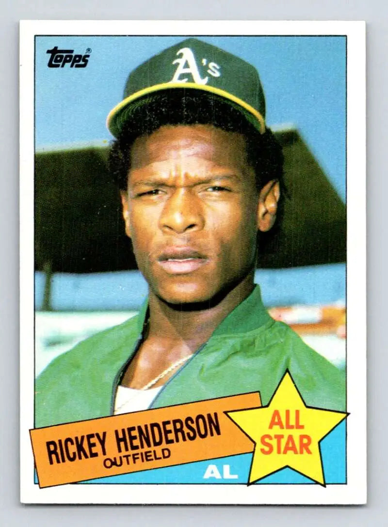 1985 Topps #706 Rickey Henderson EX Excellent Oakland Athletics Baseball Card - Baseball Card Single