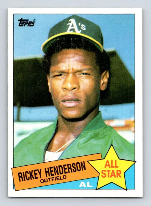 1985 Topps #706 Rickey Henderson EX Excellent Oakland Athletics Baseball Card - Baseball Card Single