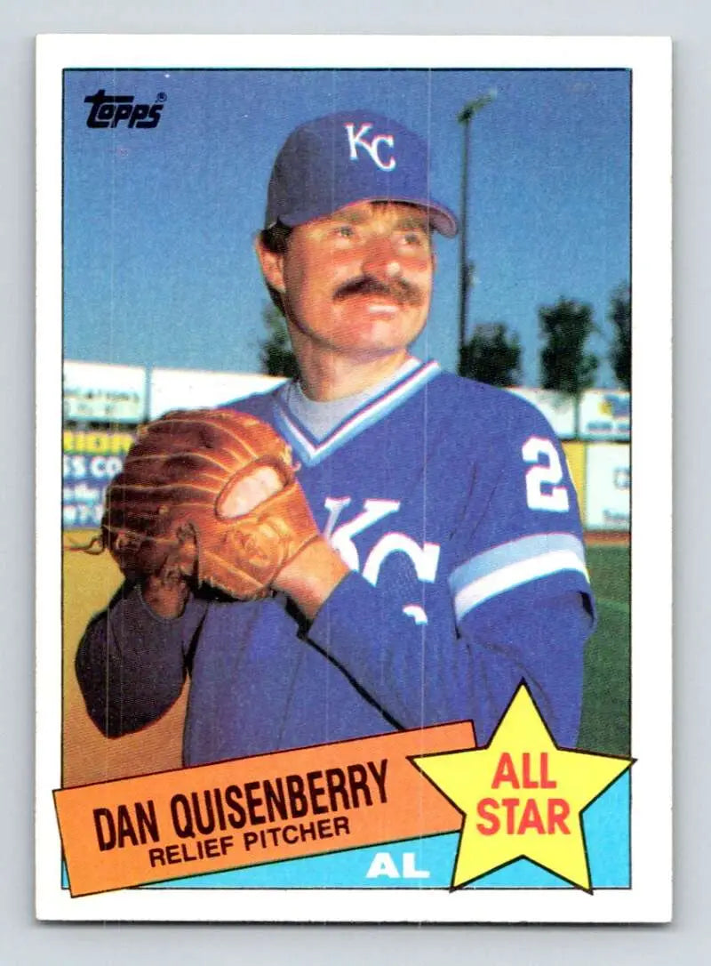1985 Topps #711 Dan Quisenberry EX Excellent Kansas City Royals Baseball Card - Baseball Card Single