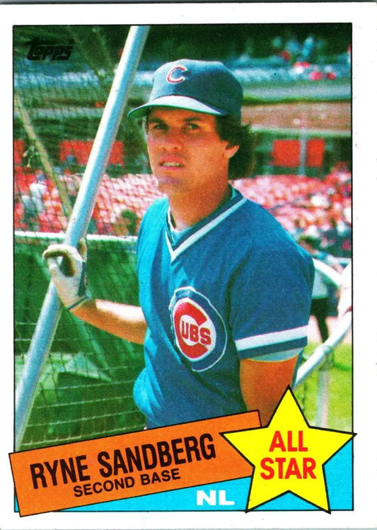 1985 Topps #713 Ryne Sandberg EX Excellent Chicago Cubs Baseball Card - Baseball Card Single