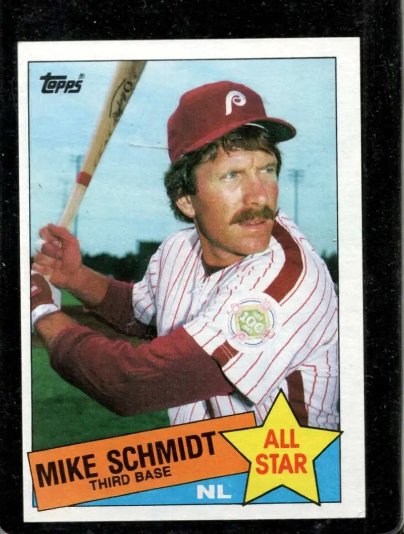 1985 Topps #714 Mike Schmidt EX Excellent Philadelphia Phillies Baseball Card - Baseball Card Single