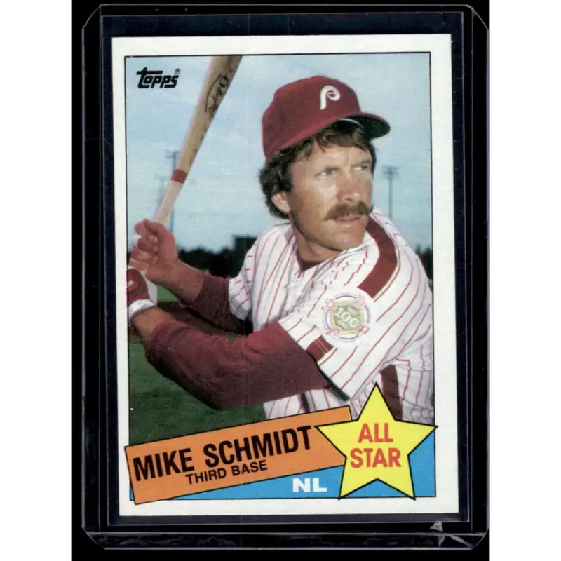 1985 Topps #714 Mike Schmidt EX Philadelphia Phillies Baseball Card - Baseball Card Single