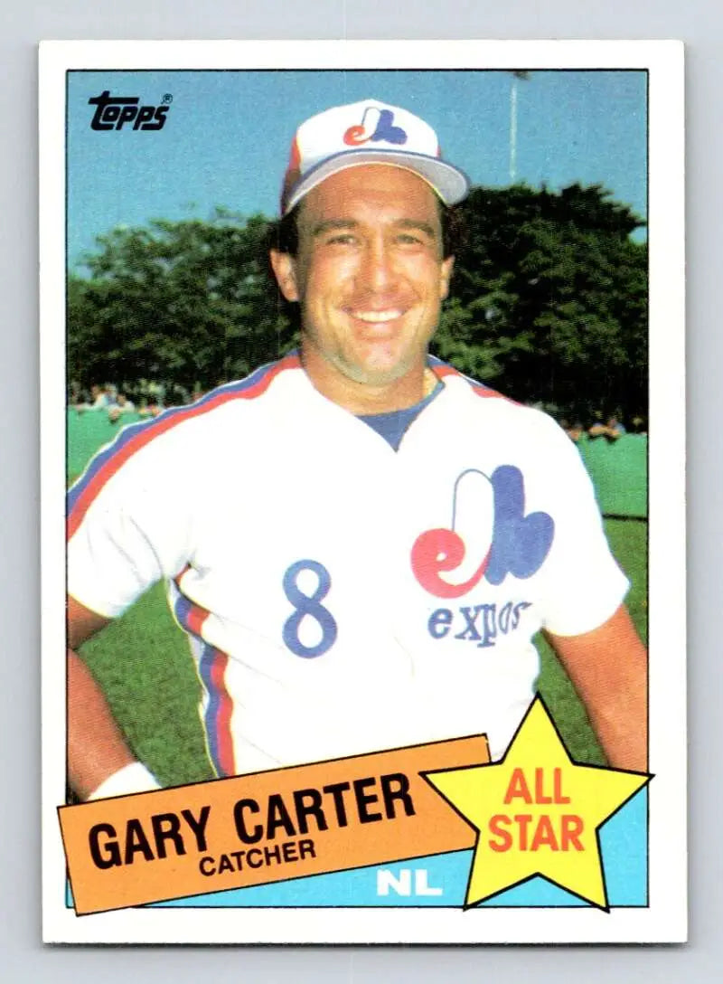 1985 Topps #719 Gary Carter EX Excellent Montreal Expos Baseball Card - Baseball Card Single
