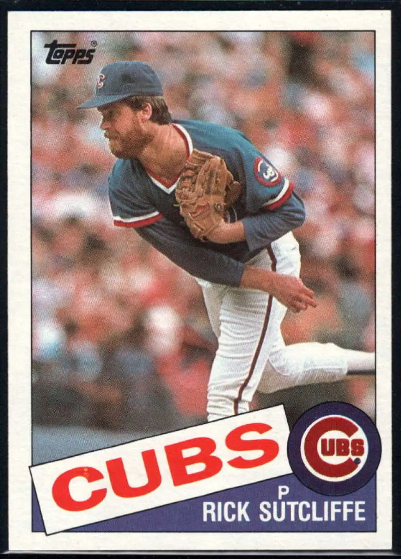 1985 Topps #72 Rick Sutcliffe EX Excellent Chicago Cubs Baseball Card - Baseball Card Single