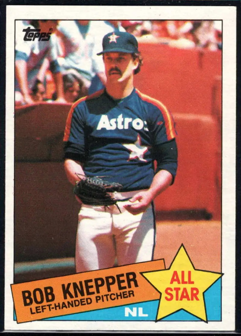 1985 Topps #721 Bob Knepper EX Excellent Houston Astros Baseball Card - Baseball Card Single
