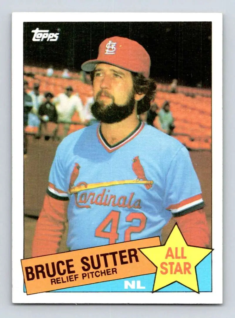 1985 Topps #722 Bruce Sutter EX Excellent St. Louis Cardinals Baseball Card - Baseball Card Single