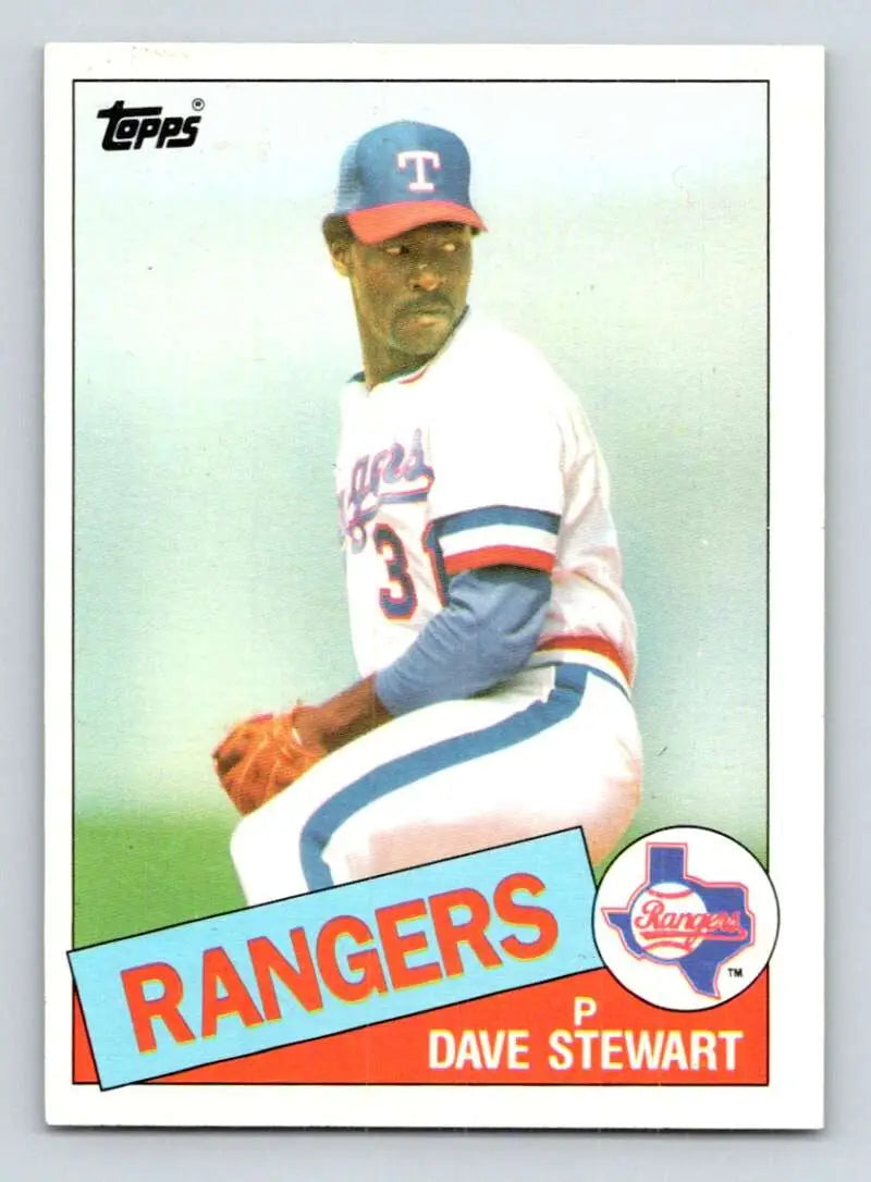 1985 Topps #723 Dave Stewart EX Excellent Texas Rangers Baseball Card - Baseball Card Single