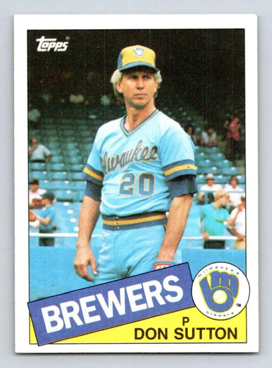 1985 Topps #729 Don Sutton EX Excellent Milwaukee Brewers Baseball Card