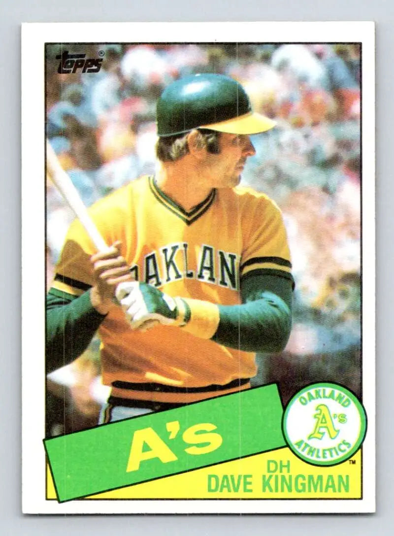 1985 Topps #730 Dave Kingman EX Excellent Oakland Athletics Baseball Card - Baseball Card Single