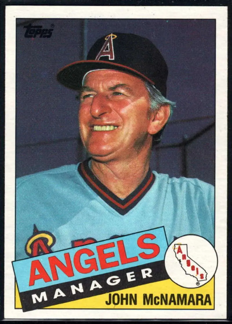 1985 Topps #732 John McNamara EX Excellent California Angels Baseball Card - Baseball Card Single