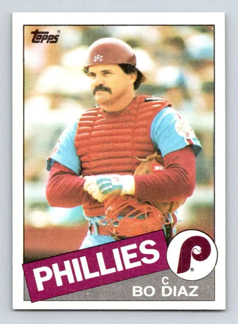 1985 Topps #737 Bo Diaz EX Excellent Philadelphia Phillies Baseball Card - Baseball Card Single