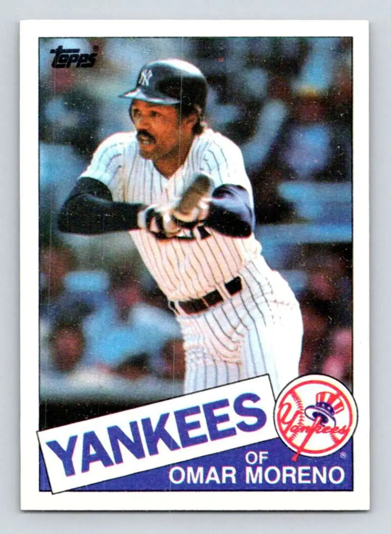 1985 Topps #738 Omar Moreno EX Excellent New York Yankees Baseball Card - Baseball Card Single