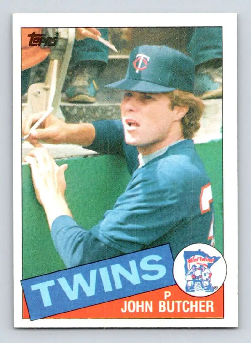 1985 Topps #741 John Butcher EX Excellent Minnesota Twins Baseball Card - Baseball Card Single