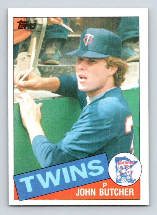 1985 Topps #741 John Butcher EX Excellent Minnesota Twins Baseball Card - Baseball Card Single
