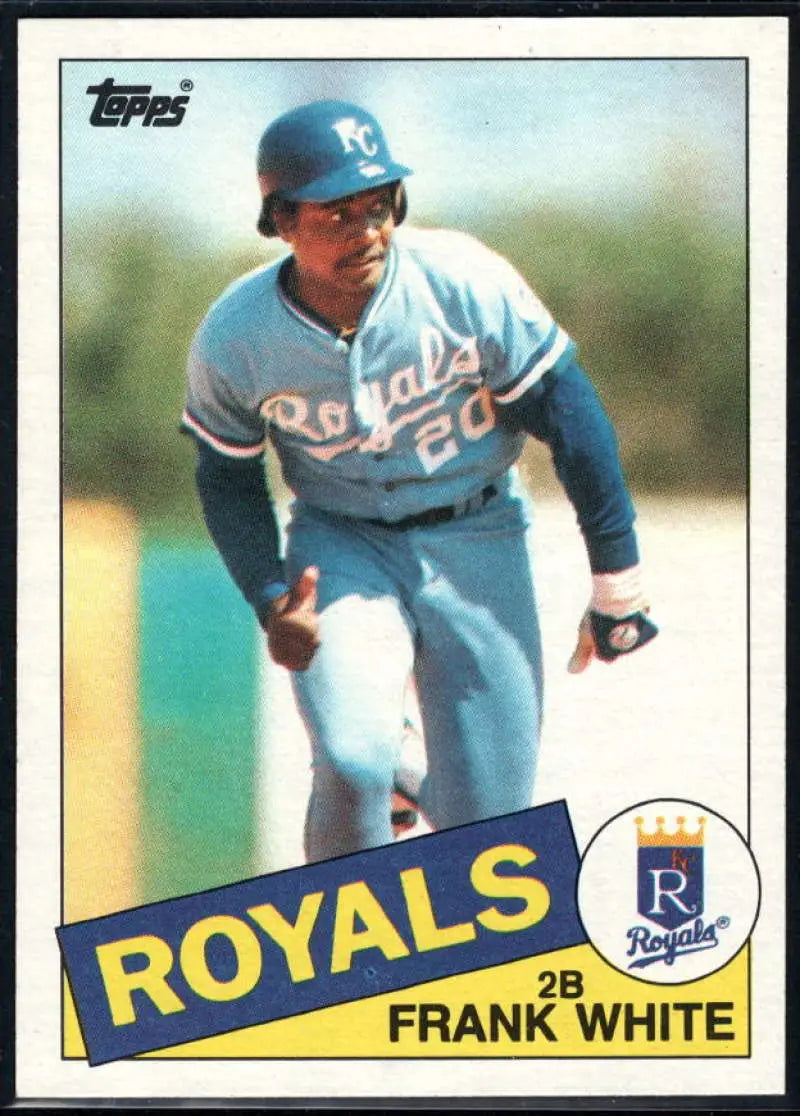 1985 Topps #743 Frank White EX Excellent Kansas City Royals Baseball Card - Baseball Card Single