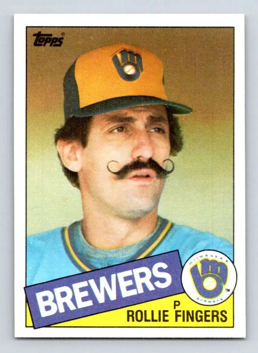 1985 Topps #750 Rollie Fingers EX Excellent Milwaukee Brewers Baseball Card - Baseball Card Single