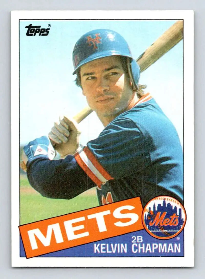 1985 Topps #751 Kelvin Chapman EX Excellent RC Rookie New York Mets Baseball Card - Baseball Card Single