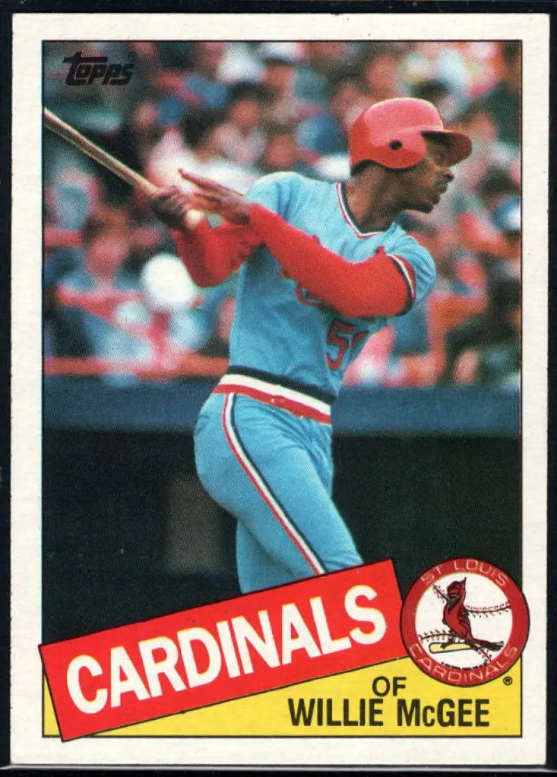 1985 Topps #757 Willie McGee EX Excellent St. Louis Cardinals Baseball Card - Baseball Card Single