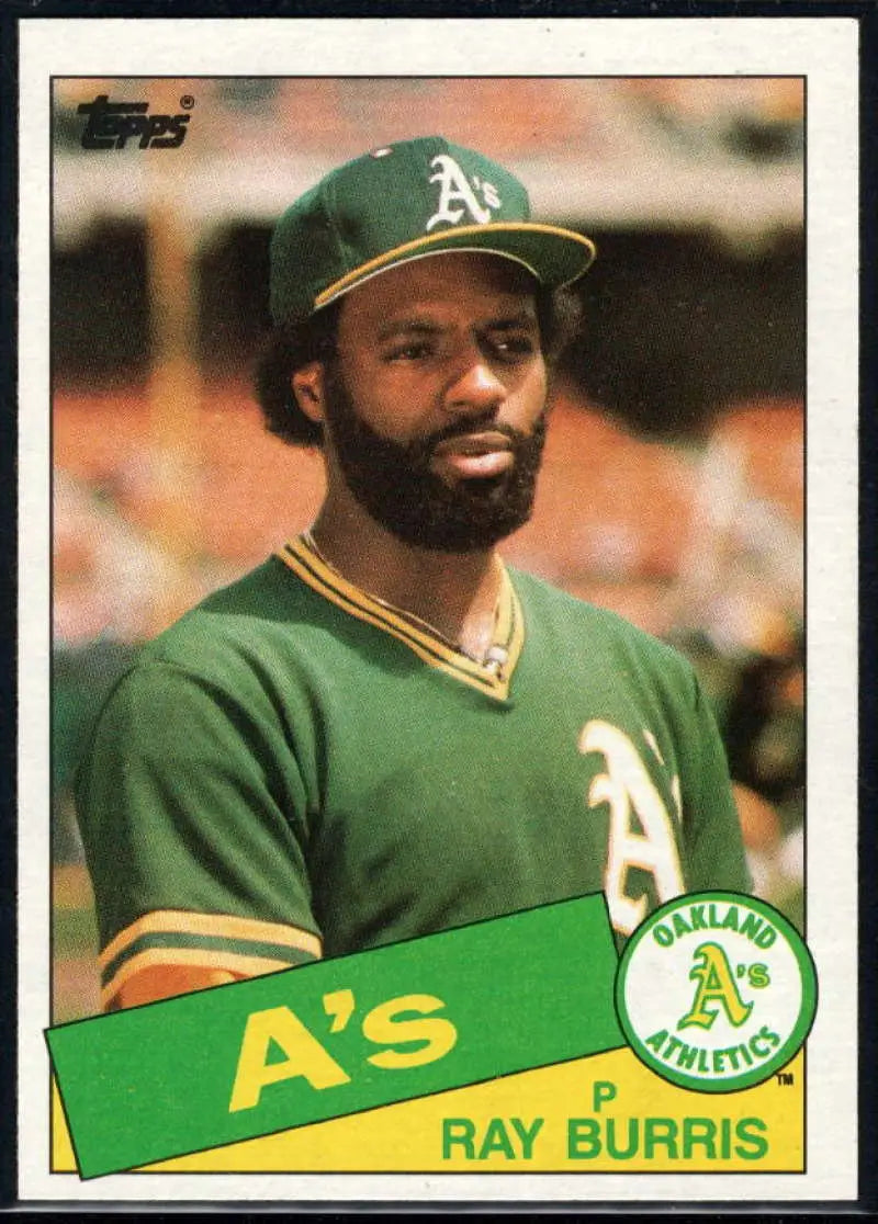 1985 Topps #758 Ray Burris EX Excellent Oakland Athletics Baseball Card - Baseball Card Single