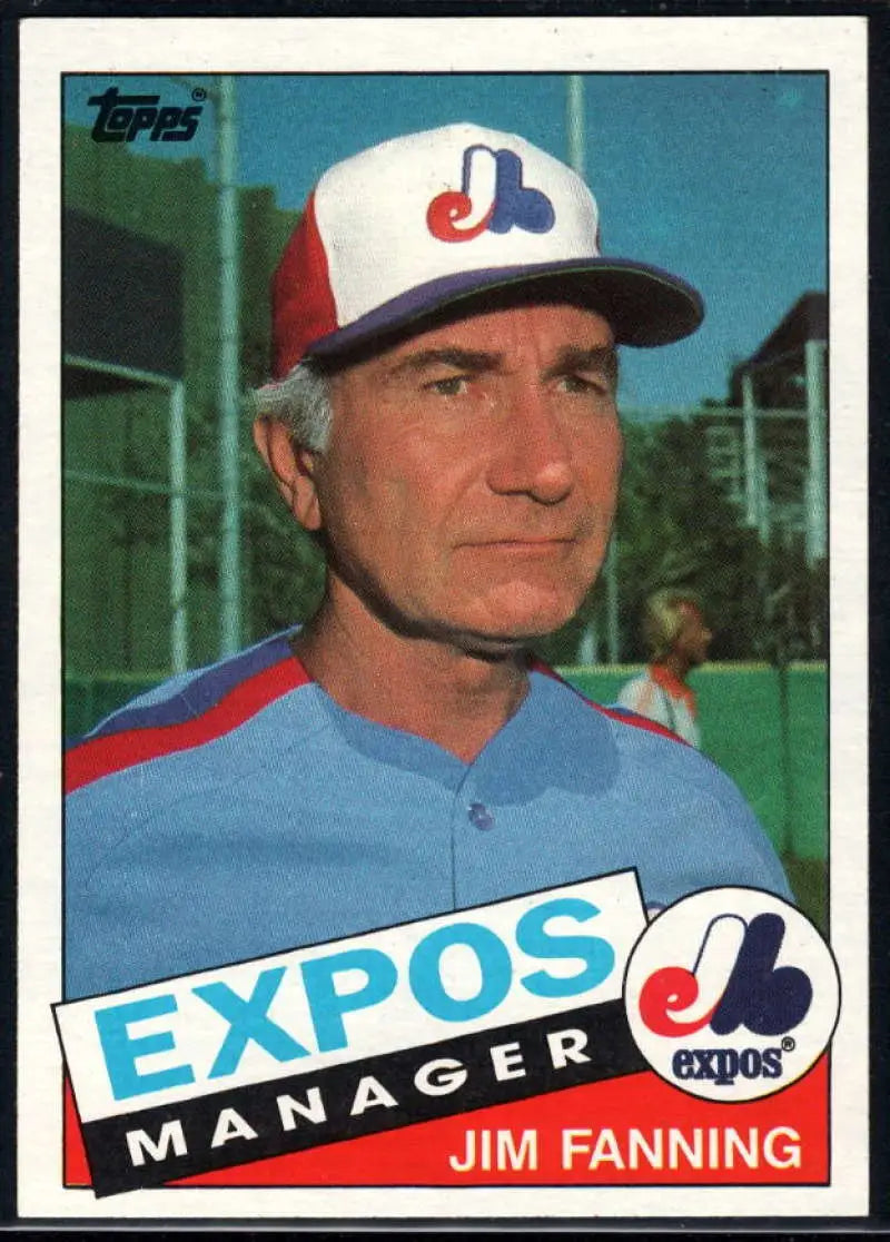 1985 Topps #759 Jim Fanning EX Excellent Montreal Expos Baseball Card - Baseball Card Single
