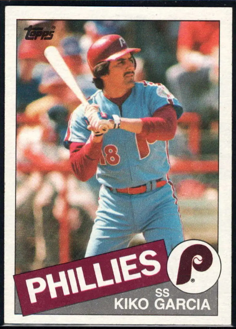 1985 Topps #763 Kiko Garcia EX Excellent Philadelphia Phillies Baseball Card - Baseball Card Single