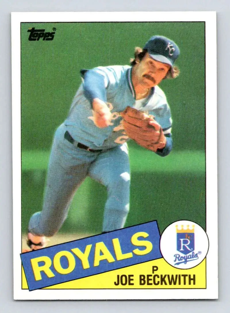 1985 Topps #77 Joe Beckwith EX Excellent Kansas City Royals Baseball Card - Baseball Card Single