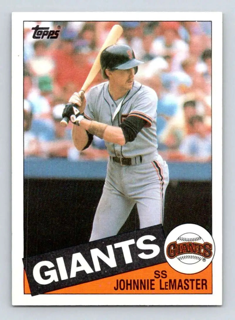 1985 Topps #772 Johnnie LeMaster EX Excellent San Francisco Giants Baseball Card - Baseball Card Single