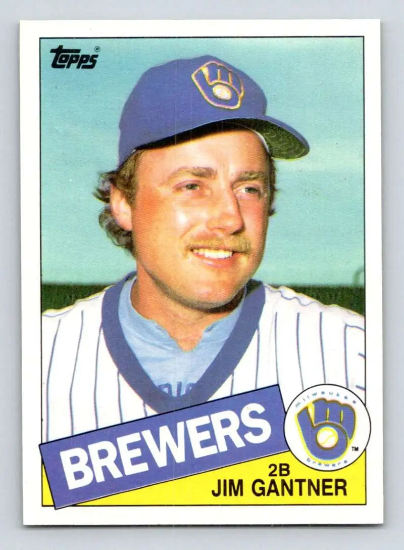 1985 Topps #781 Jim Gantner EX Excellent Milwaukee Brewers Baseball Card - Baseball Card Single
