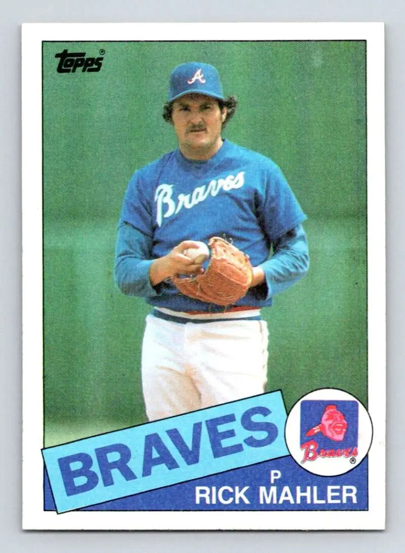 1985 Topps #79 Rick Mahler EX Excellent Atlanta Braves Baseball Card - Baseball Card Single