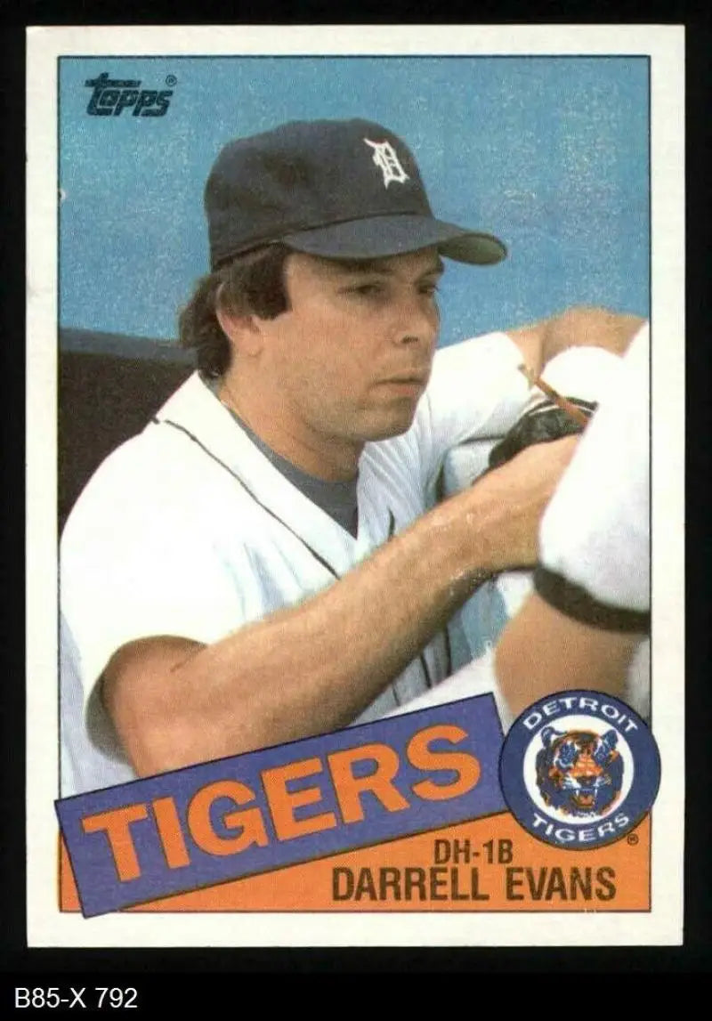 1985 Topps #792 Darrell Evans EX Excellent Detroit Tigers Baseball Card - Baseball Card Single