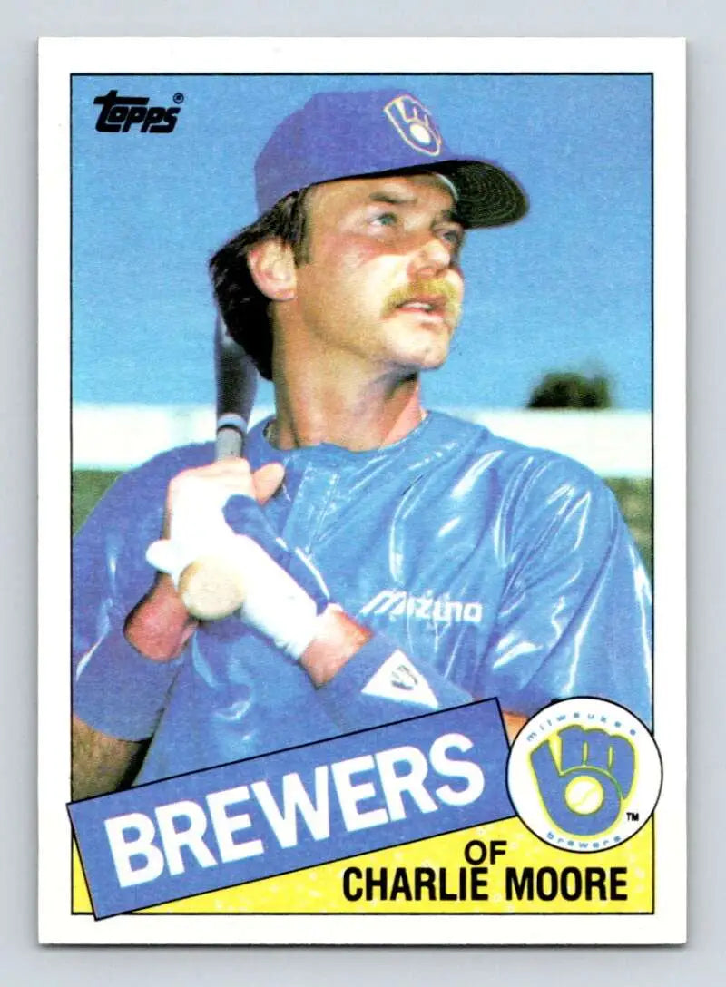 1985 Topps #83 Charlie Moore EX Excellent Milwaukee Brewers Baseball Card - Baseball Card Single
