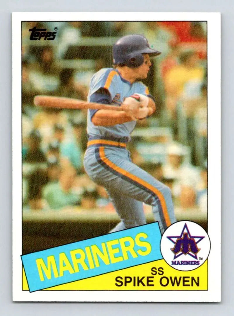 1985 Topps #84 Spike Owen EX Excellent Seattle Mariners Baseball Card - Baseball Card Single