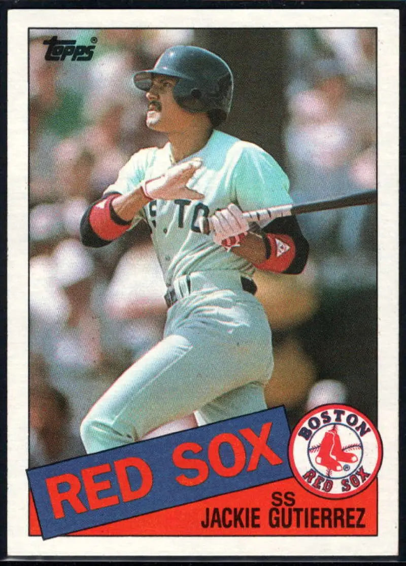 1985 Topps #89 Jackie Gutierrez EX Excellent RC Rookie Boston Red Sox Baseball Card - Baseball Card Single