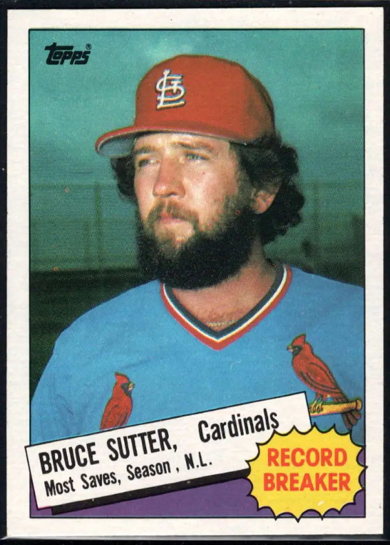 1985 Topps #9 Bruce Sutter EX Excellent St. Louis Cardinals Baseball Card - Baseball Card Single