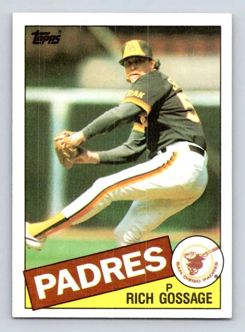 1985 Topps #90 Rich Gossage EX Excellent San Diego Padres Baseball Card - Baseball Card Single