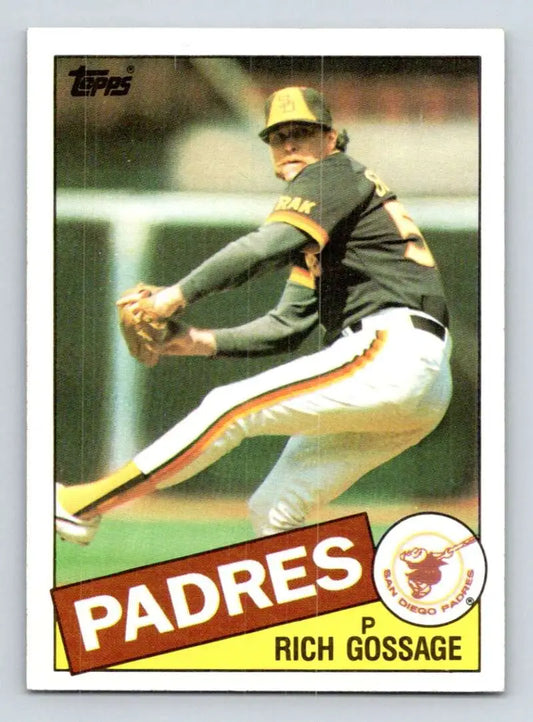 1985 Topps #90 Rich Gossage EX Excellent San Diego Padres Baseball Card - Baseball Card Single