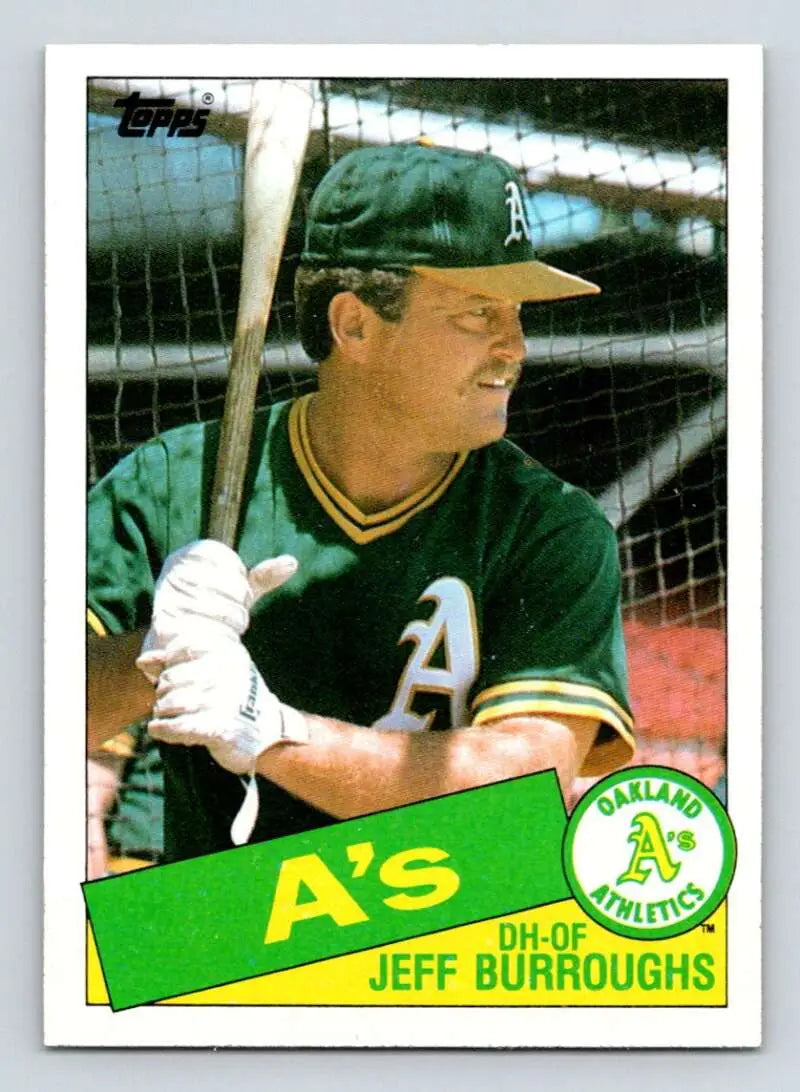 1985 Topps #91 Jeff Burroughs EX Excellent Oakland Athletics Baseball Card - Baseball Card Single