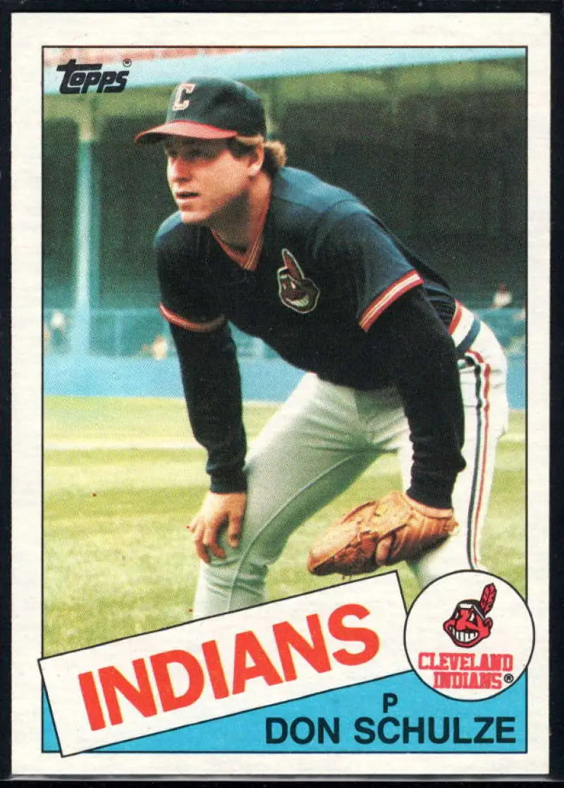 1985 Topps #93 Don Schulze EX Excellent Cleveland Indians Baseball Card - Baseball Card Single