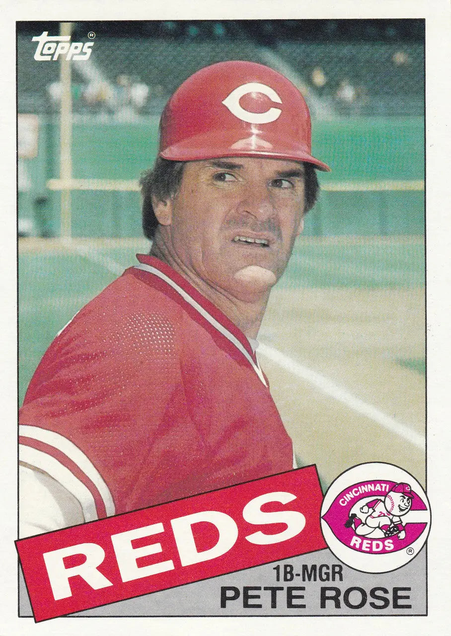 1985 Topps Baseball Super #32 Pete Rose 5X7 Cincinnati Reds