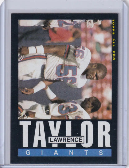 1985 Topps Football #124 Lawrence Taylor card for New York Giants collectors