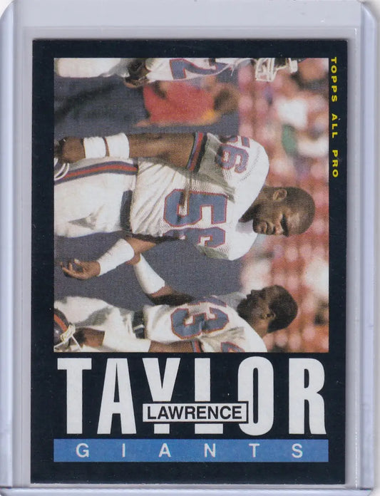 1985 Topps Football #124 Lawrence Taylor card for New York Giants collectors