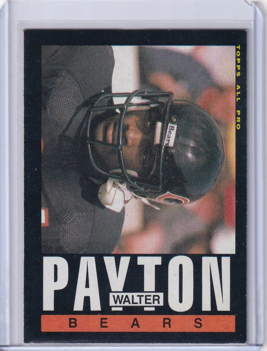 1985 Topps Football #33 Walter Payton card showcasing Chicago Bears legend
