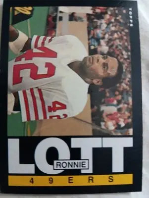 1985 Topps - Ronnie Lott #156. San Francisco 49ers. NRMT+ - Football Card Single