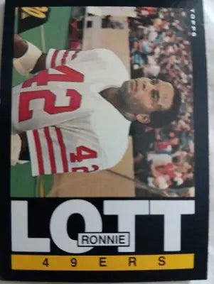 1985 Topps - Ronnie Lott #156. San Francisco 49ers. NRMT+ - Football Card Single