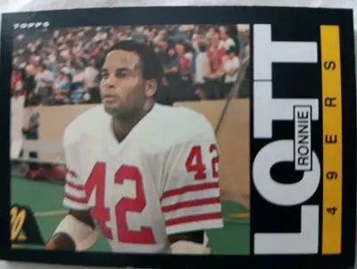 1985 Topps - Ronnie Lott #156. San Francisco 49ers. NRMT+ - Football Card Single