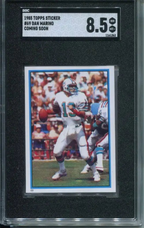 1985 Topps Sticker Dan Marino Coming Soon #69 SGC 8.5 NM-MT Miami Dolphins - Football Card Single