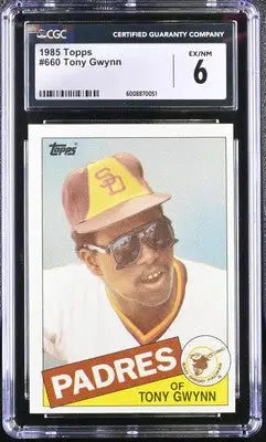 1985 Topps Tony Gwynn #660 baseball card graded EX/NM 6 by CGC