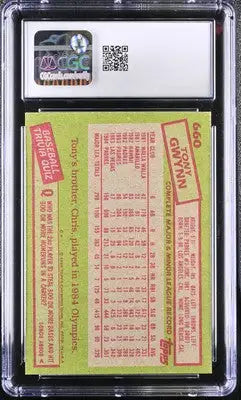 Graded 1983 Topps Tony Gwynn baseball card CGC 6, collectible Topps Tony Gwynn baseball card